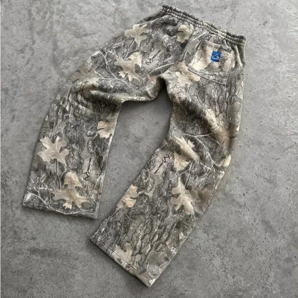 Y2K Pants Women Clothing Camouflage Pattern Printed High Street Hip Hop Baggy Sweat Pants Unisex Casual Camo Trousers Streetwear 240906