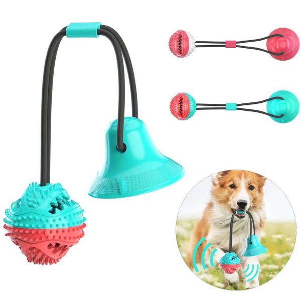 Interactive Rope Chew Bite Toy-Teeth Cleaning Food Dispenser-Ideal for Small and Large Dogs H240506