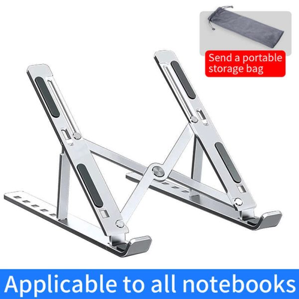 Aluminum Alloy Laptop Stand Adjustable Foldable Portable for Notebook Computer Bracket Lifting Coog Holder Non-slip