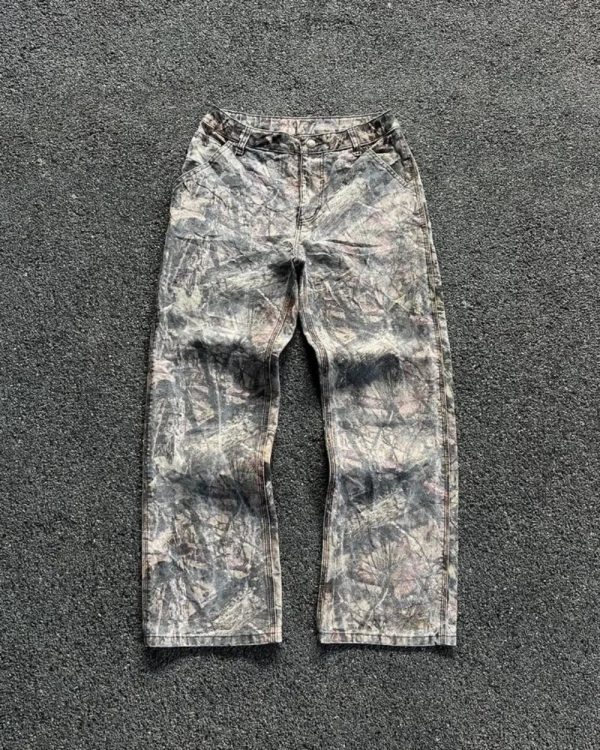 Y2K Jeans Harajuku Hip Hop Baggy Camouflage Cargo Pants Sweat Wide Legs Men And Women Casual Camo Trousers Streetwear 240910