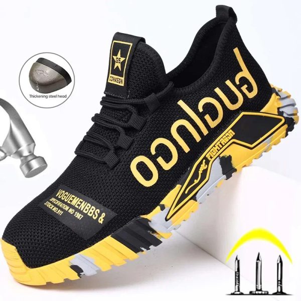 2024 Fashion Sneakers Men Women Puncture-Proof Boots Footwear Safety Shoes with Steel Toe Cap Work