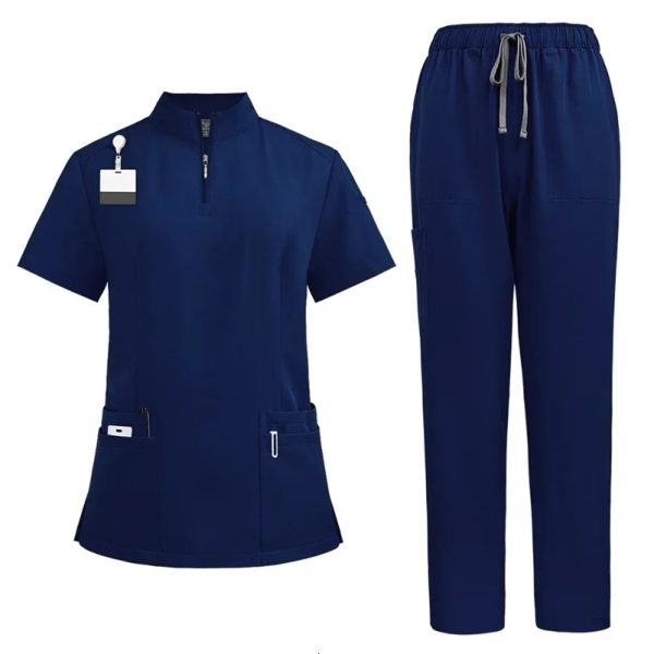 Various Colors Women Scrubs Sets Hospital Tops Pant Nurses Accessories Dental Clinic Beauty Salon Spa Workwear 240911