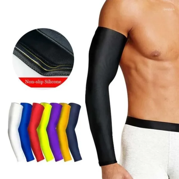 1Pcs Elbow Knee Pads UV Protection Cooling Arm Compression Sleeves For Men/Women/Students Brace Baseball Basketball Football Cycling Sports