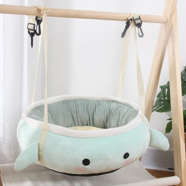 Winter Short Plush Pet Hammock Cat Nest Round Home Cushion Warm Luxury Cat Basket Nest Kennel for Dog Cat's House Supplies