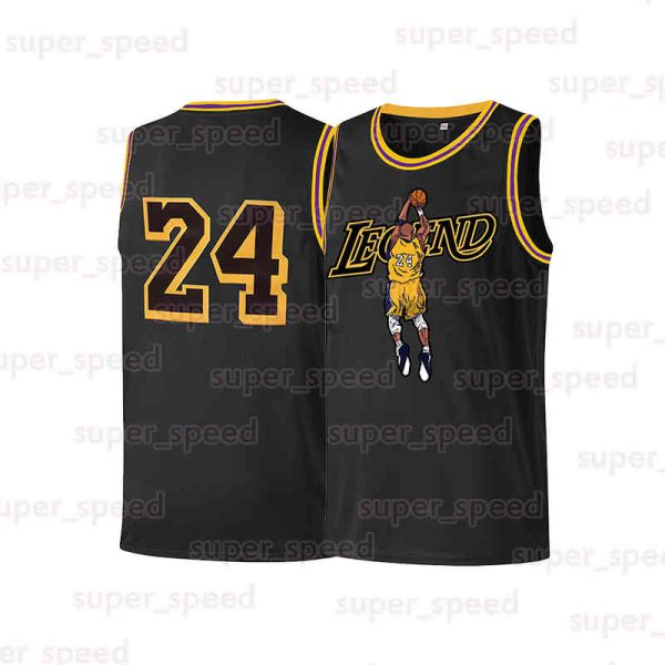 Youth 8 24 Black Legends Basketball Jersey Kids Gold Classics Boys Sports Shirt Clothing Black Mamba Stitched Casual Children Fashion Clothes