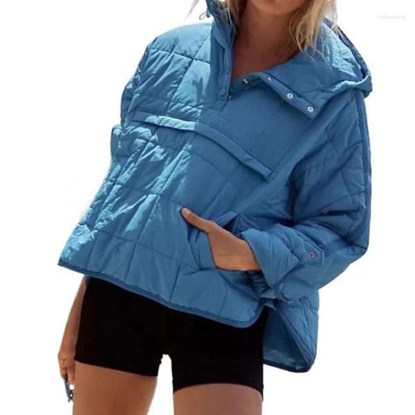 Women's Jackets Winter Hooded Women Cotton Jacket Collapsible Short Coat Casual Loose Pullover Quilted Womens Warm Puffer Feminina