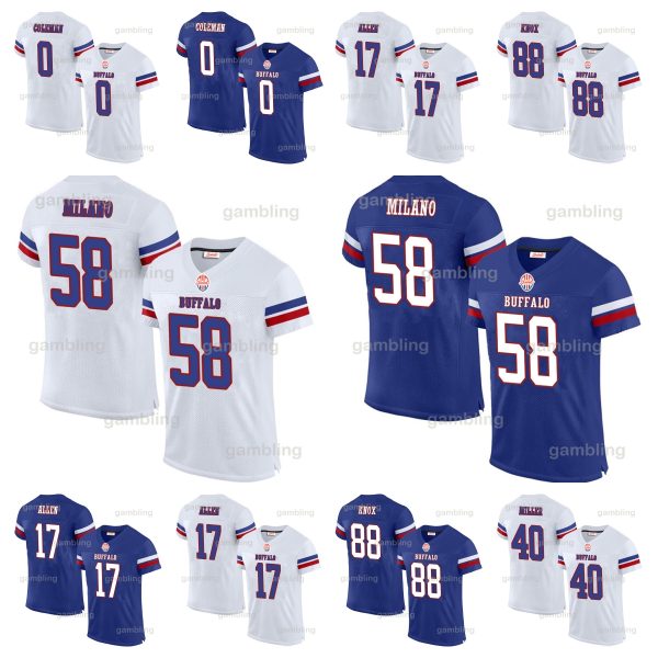 2024 Custom Football Jerseys Keon Coleman Dalton Kincaid Josh Allen Damar Hamlin Dawson Knox Jim Kelly Jersey James Cook Khalil Shakir Terrel Bernar jersey