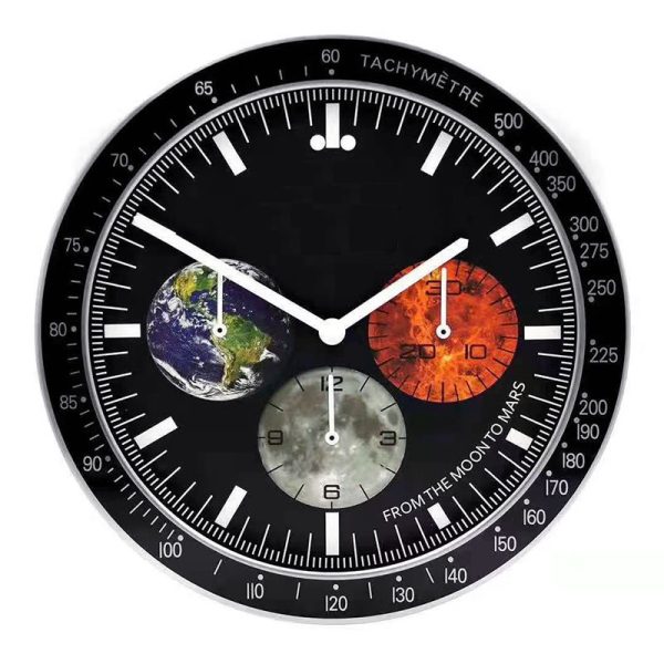 Wall Clocks Date Speedmaster Series Office Bedroom Living Room High-grade Silent Luminous Green Water Ghost Decorative -modern