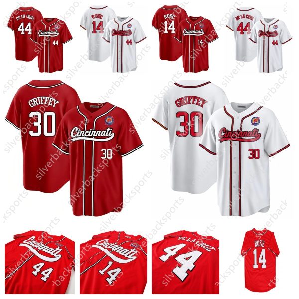 2024 Red/White Elly 44 De La Cruz Baseball Jersey Men/Women/Youth Jonathan 6India 19 Votto For Fans