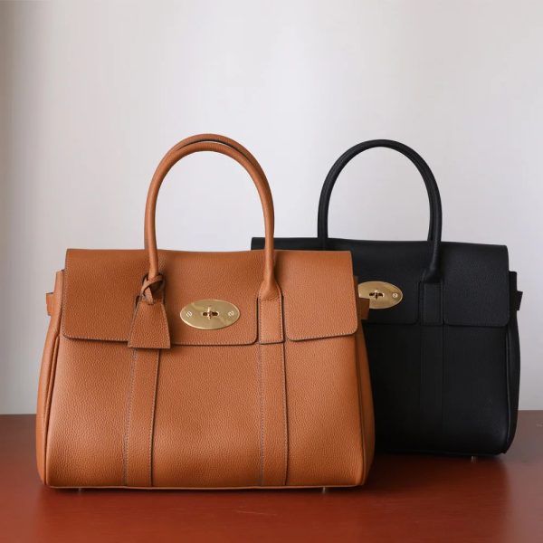 2024 Spring Genuine Leather Women Briefcase Female Versatile Shoulder Crossbody Bags Handbags Ladies Large Commute Totes Brown