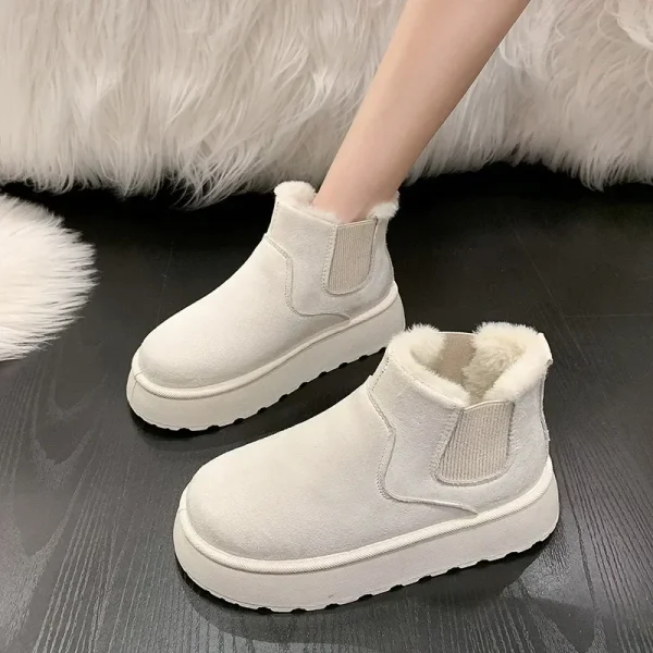 Ankle Boots Women New Rubber Thick Sole Winter Boots for Outdoor Elevated Comfort Warm Walking Cotton Shoes Fashion Snow Boots