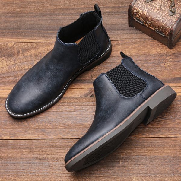 2024 Retro Chelsea Boots Men Brand Comfortable Fashion Leather Ankle Men Boots