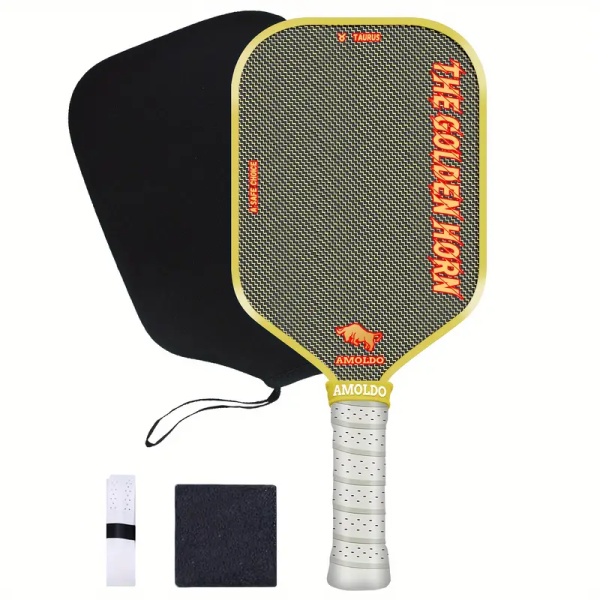 AMOLDO Thermoformed Titanium Pickleball Paddle T800 Carbon Fiber Pickleball Paddle Power and Control 16mm Core Professional racket