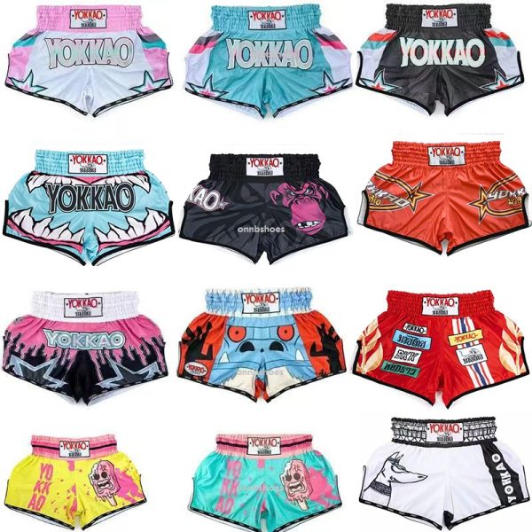 Thai Boxing Shorts MMA Free Combat Sanda Quick Dry yokkao Sports Shorts High Elastic Breathable Combat Fitness Boxing Shorts