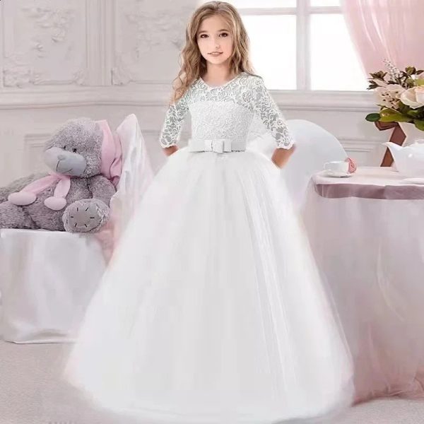 Baby Girl Princess Dress Party Ball Gown Wedding Lace Dresses Kids Christmas Bridesmaid Costume Birthday Party Dress 3-14 year 240913