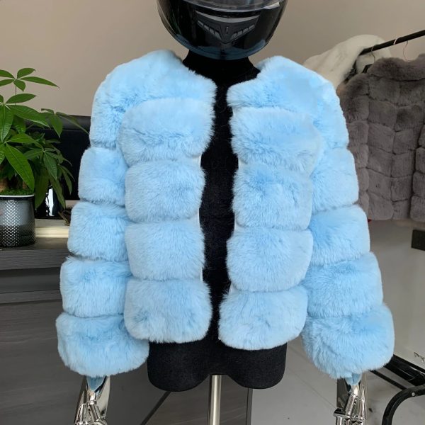 Winter coat for faux fur coat women outerwear Fox fur short coat fur jacket furry fluffy jacket woman fur 240921