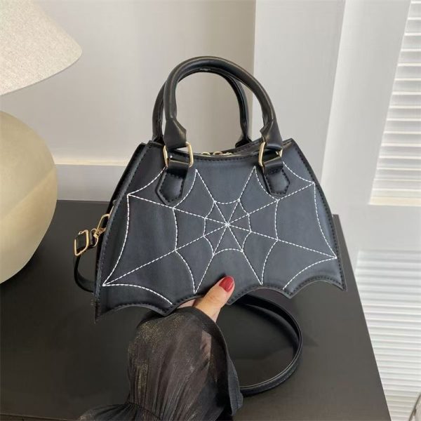 2024 Halloween bag spider funny personality bag personality ins style simple embroidery line large capacity single shoulder crossbody handbag with 6 colours