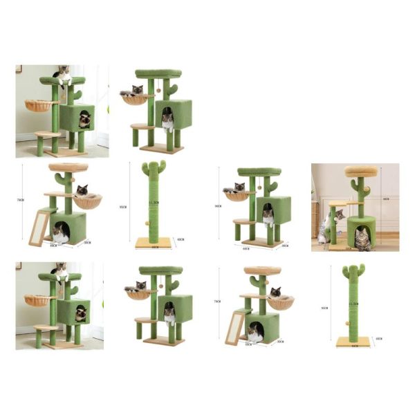 & Scratchers Cactus Tree Tower For Indoor Multi Level Condo Scratching Post Activity Center Wball Drop Delivery Home Garden Dhp0H