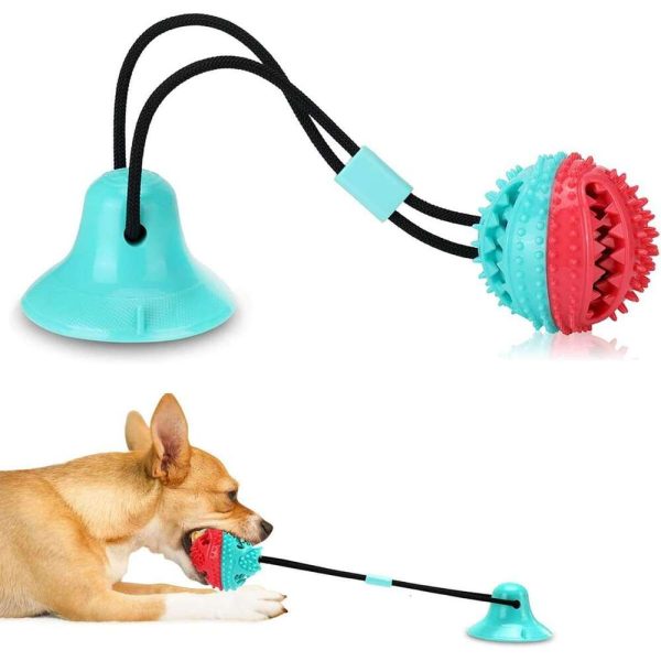 Tug of War Mentally Stimulating Puppy Teething Toys for Boredom to Keep Them Busy Dog Puzzle Treat Food Dispensing Ball Toy Small Medium Dogs