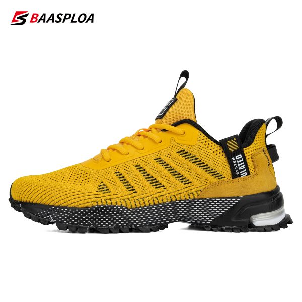 Baasploa Male Sneakers Shoes Breathable Mesh Men Running Shoes Outdoor Grass Walking Gym Shoes For Men Plus size 41-50