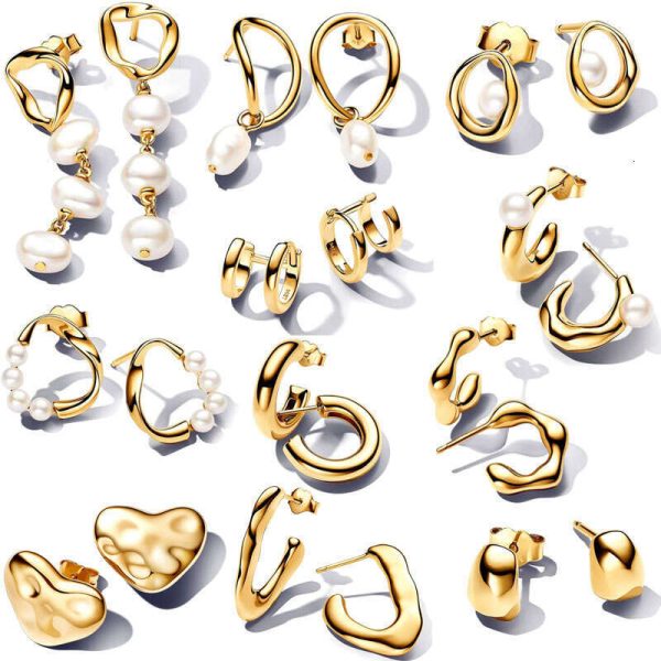 2024 New 18K Gold Plated Designer earring 925 Pure Silver Boutique Irregular Zircon and Pearl Series Earrings for Women's Jewelry Gifts