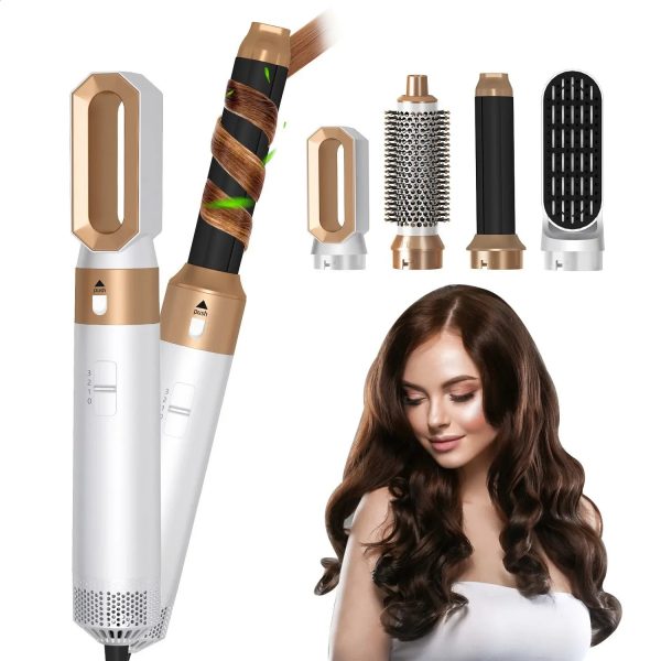 5 In 1 -air Brushes Hairdryer Hair Curler and Straightener Automatic Hair Suction Multifunctional Styling Tools Hair Dryer 240914