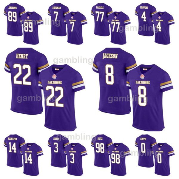 2024 Derrick Herny 8 Lamar Jcakson Football Jersey 52 R.Lewis Mens/Womens/Youth Customized Any Name Number Jerseys Wear