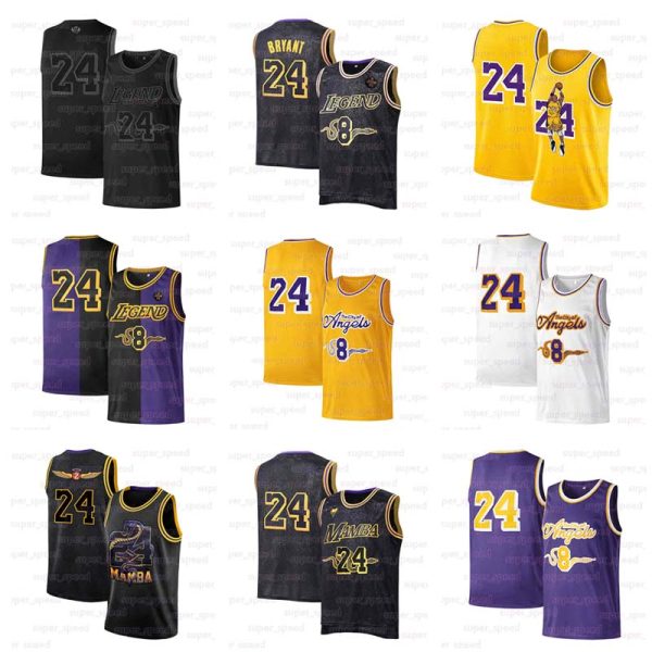 Black Mamba Basketball Jersey Bryant Mens Adult Unisex Legends 8/24 Front 8 and Back 24 Embroidered Stitched Clothing Shirt Jerseys