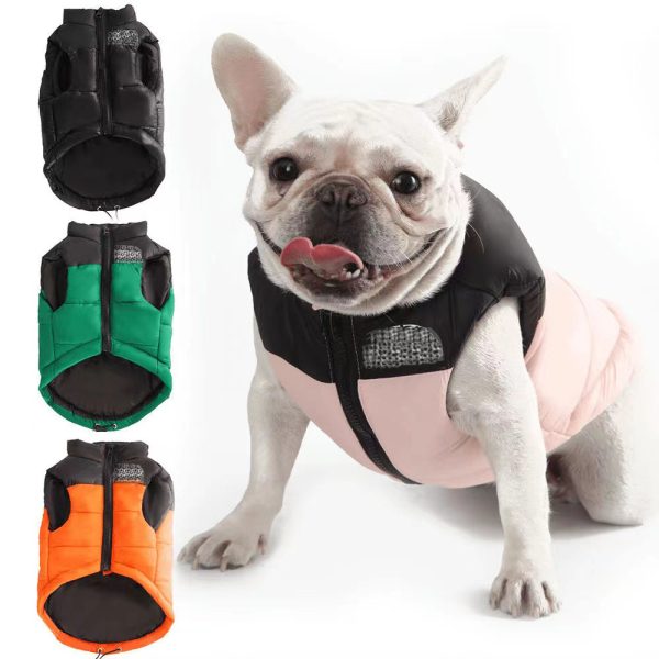 Warm Dog Clothes Winter Pet Dog Coat Jacket Pets Clothing clothes coat brand-name pet clothing windproof warm pet vest French bulldog Chihuahua poodle black Coat Dog