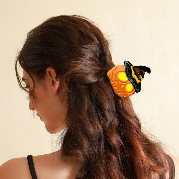 The new spooky Halloween series pumpkin skull fun acetic acid grip clip hairpin cute creative cartoon hair accessories female