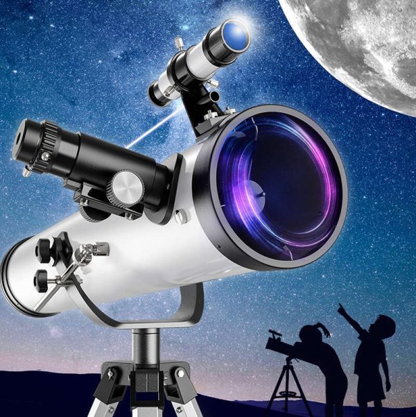 875X Professional Astronomical Telescope F70076 Monocular 114MM Large-Aperture 76700 for Stargazing Bird Watching Moon Sun Filt