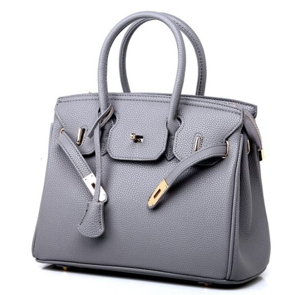 2024 Autumn/Winter New Zipper Litchi Pattern Oblique Straddle One Shoulder Handheld Women's Bag