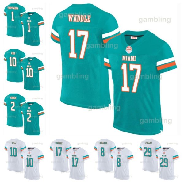 10 Tyreek Hill Men/Women/Youth Football Jersey 13 Dan Marino 1 Tua Tagovailoa 99 Jason Taylor 17 Jaylen Waddle 8 Jevon Holland 2 Chase Edmonds 29 Brandon Jo MIAMIJerseys