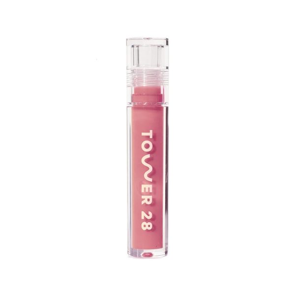 Tower 28 ShineOn MilkyLip Jelly, Pistachio, Non stick Lip Gloss, Milk White Naked Powder Colored Lip Gloss, Moisturizing Apricot and Raspberry Seed Oil, Non