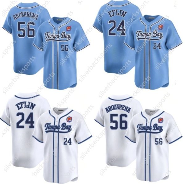 2024 Custom Baseball Jersey Yandy Diaz Randy 56 Arozaren 12 Wade Boggs Brett Phillips Wander Kevin Stitched Any Name Number Men/Women/Youth Baseball jerseys