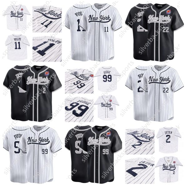 Top Stitched Aaron Judge Baseball Jerseys Juan Soto Anthony Volpe Jeter Customize Any Name Number Baseball Shirt for mens womens youth