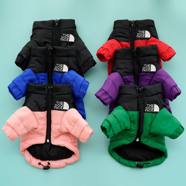 The Dog Face Puffer Seasonal Jacket Dog Winter Coat Duck Down Jacket for Small Medium Dogs-Thicken Dog Coat Windbreaker Puppy Winter Clothes CH314