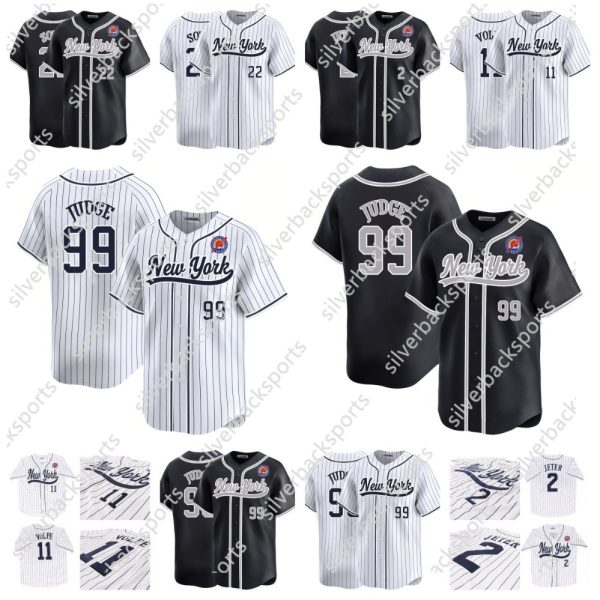 2024 Custom Baseball Jerseys Juan Soto Aaron Judge Anthony Volpe Jeter Alex Verdugo Giancarlo Gleyber Torres Oswaldo Cabrera Cole Ruth Baseball