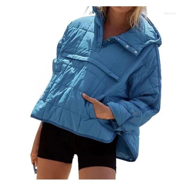 Womens Winter Hooded Women Cotton Jacket Collapsible Short Coat Casual Loose Pullover Quilted Warm Puffer Feminina Drop Delivery Appa Dhazj