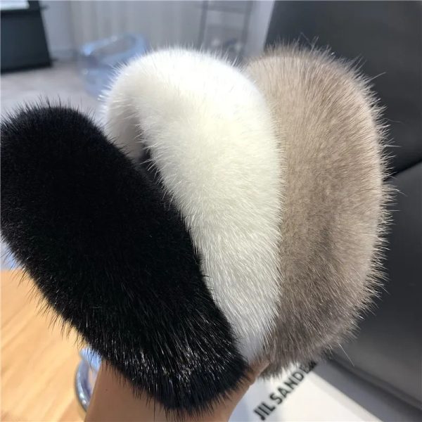 Womens genuine mink headband womens natural fur headband accessories autumn and winter S4394 241016