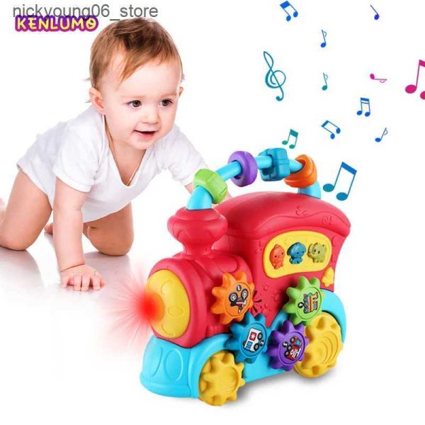 Baby Toy KENLUMO Kids Musical TrainToysBaby Early Educational Toddler Flash Light Various Shape Buckle for 1 Year Old Boy Girl 6-18 Mon L240910