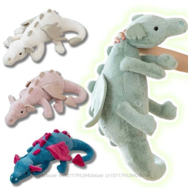 30-90cm Cartoon Hot Flying Dragon Plush Toy with Wings Blue Green White Pink Long Dragon Plush Toy Pillow Gift for Boys and Girls Y241018