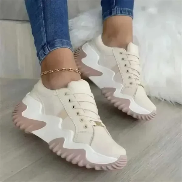 2024 New Breathable Vulcanized Women Platform Sneakers Summer Thick Bottom Low Top Large Size Canvas Casual Shoes