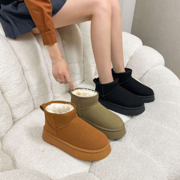 2024 New Women Winter Ultra Mini Boot Designer Australian Platform For Leather Warm Ankle Fur Booties Boots Shoes Se Ies S S