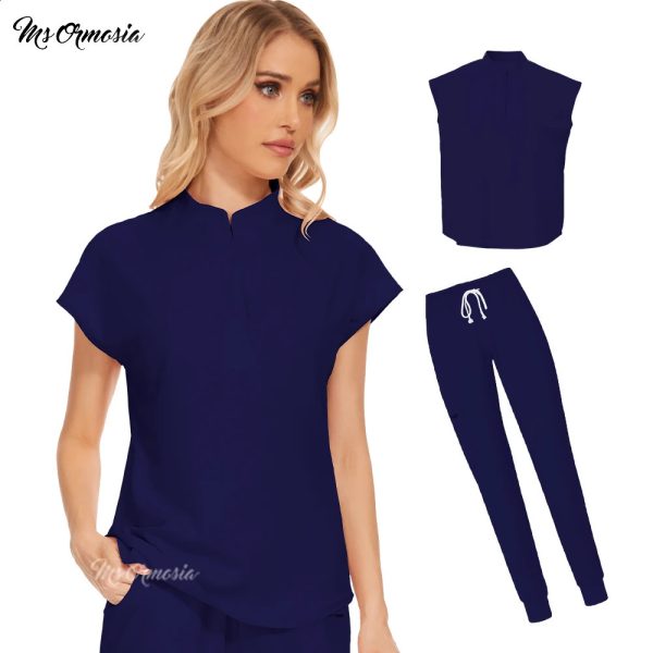 Uniform Scrubs Sets Nurse Nursing Work Clothes Beauty Salon Spa Suit Lab Hospital Overall 241017