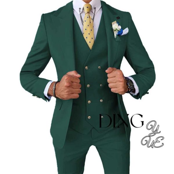 3-piece Suit for Men Wedding Ceremony Dress Party Evening Elegant Luxury Celebrity Mens Suits Slim Fit Mens Graoom Suit Set Man LX241022