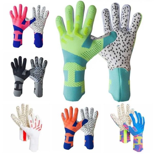 Anti-Slip Goalie Gloves Wear Resistant Finger Protection Latex Gloves Antiskid Adjustab Soccer Goalkeeper Gloves Play FootballXJ241023