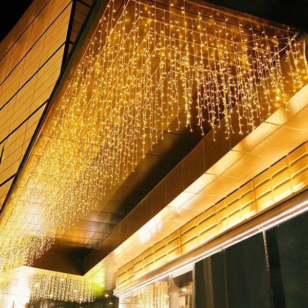 5M Christmas Light Outdoor Drop 0.4-0.6m LED Garland Curtain Icicle String light Garden Eaves Wedding Party Decoration 110V 220VC241023