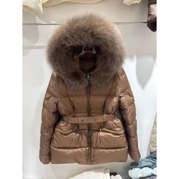 2024 New Winter Women Ultra Light Puffer Jacket Real Fox Fur Hooded White Duck Down Coat Female Warm Slim Parkas