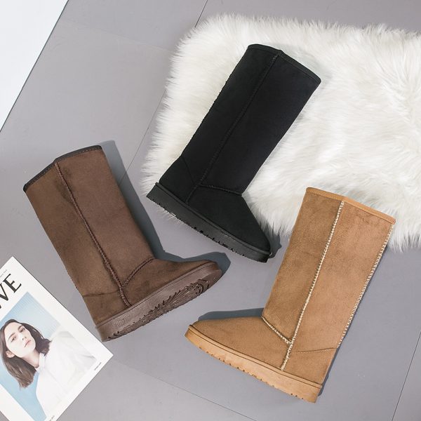 Women Fashion Boots Design Korean Version Long Winter Boots Thick Sole Winter Trendy Wear White Free shipping